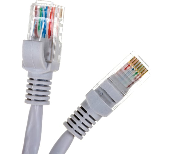 Патч-корд ЭРА Simple PC-7U-A U/UTP категория 5e, длина 7 метров, неэкранированный, серый, Б0051375