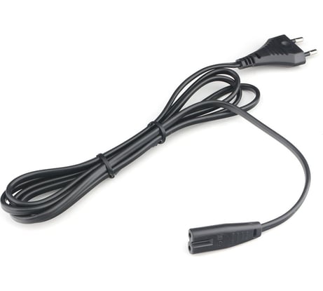 Шнур ШВВП-АП Power Cube 2х0,75 S52C7-250-2,5-1,8, черный, 1,8 м, S52 - C7, 2-pin, с прямым разъёмом C7 RPC-184BLPRO1.8