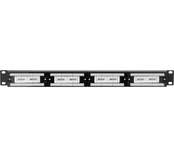 Патч-панель ExeGate EPP3-19-24-8P8C-C5e-110D 19 UTP 24 port cat 5e dual IDC 1U RoHS Black 256752