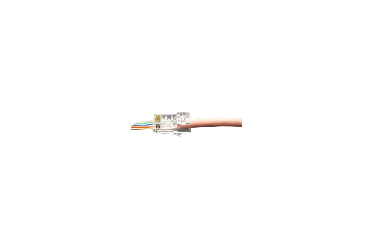 Разъем легкой оконцовки Hyperline RJ-45 (8P8C) под витую пару (100 шт.),  403341 - выгодная цена, отзывы, характеристики, фото - купить в Москве и РФ