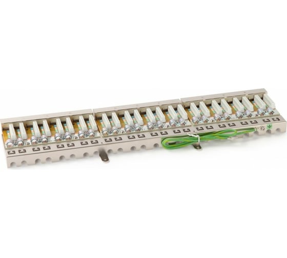 Патч-панель высокой плотности 19" Hyperline, 1U, 48 портов RJ-45, полный экран, 225400