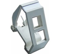 Рамка на DIN-рейку LANMASTER для установки модуля типа Keystone, белая LAN-DRF-1OK-WH