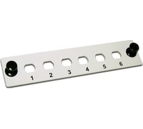 Адаптерная панель LANMASTER на 6 ST адаптеров, серая LAN-FP-ST