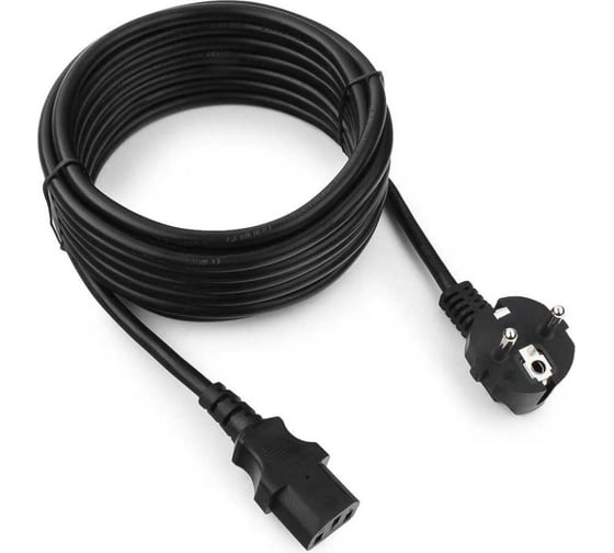 Кабель питания Cablexpert Schuko- C13, 3x1кв.мм, черный, с заземлением, пакет 1м PC-186-1-1M
