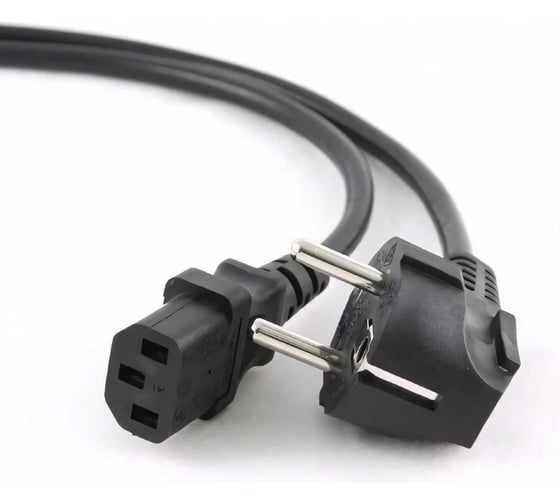 Кабель питания Cablexpert Schuko- C13, 3x1кв.мм, черный, с заземлением, пакет 1м PC-186-1-1M