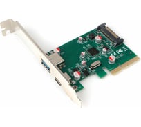 Контроллер USB в PCI-express Gembird порты: 2 внешних USB 3.1 Type-C и Type-A SPCR-02