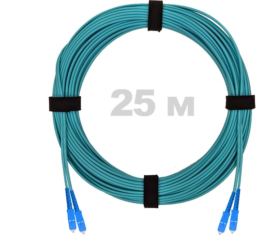 Патч-корд оптический ENGINOVA SC/UPC-SC/UPC MM (OM3) 2mm duplex LSZH, 25 м ENG-PC2.0-DX-2SCU-OM3-25m-LSZH-AQ 1