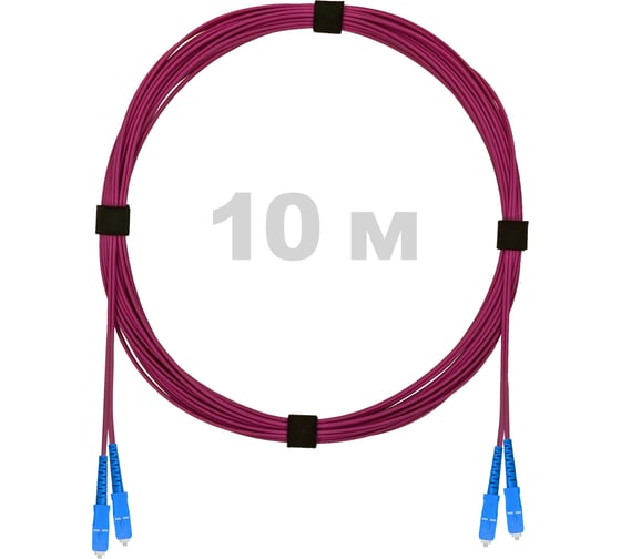 Патч-корд оптический ENGINOVA SC/UPC-SC/UPC MM (OM4) 2mm duplex LSZH, 10 м ENG-PC2.0-DX-2SCU-OM4-10m-LSZH-MG 1