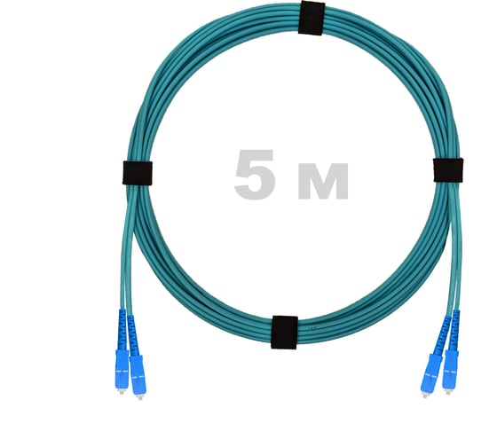 Патч-корд оптический ENGINOVA SC/UPC-SC/UPC MM (OM3) 2mm duplex LSZH, 5 м ENG-PC2.0-DX-2SCU-OM3-5m-LSZH-AQ 1