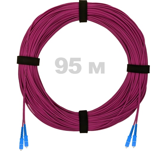 Патч-корд оптический ENGINOVA SC/UPC-SC/UPC MM (OM4) 2mm duplex LSZH, 95 м ENG-PC2.0-DX-2SCU-OM4-95m-LSZH-MG 1