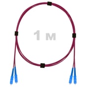 Патч-корд оптический ENGINOVA SC/UPC-SC/UPC MM (OM4) 3mm duplex LSZH, 1 м ENG-PC-DX-2SCU-OM4-1m-LSZH-MG