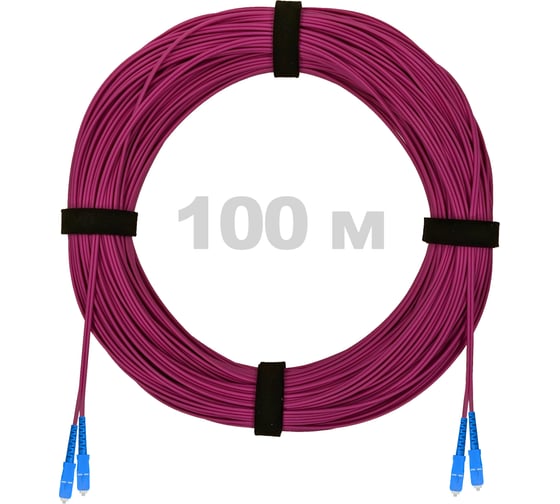 Патч-корд оптический ENGINOVA SC/UPC-SC/UPC MM (OM4) 3mm duplex LSZH, 100 м ENG-PC-DX-2SCU-OM4-100m-LSZH-MG 1