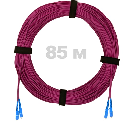 Патч-корд оптический ENGINOVA SC/UPC-SC/UPC MM (OM4) 3mm duplex LSZH, 85 м ENG-PC-DX-2SCU-OM4-85m-LSZH-MG 1