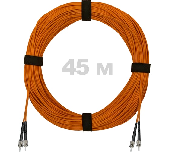 Патч-корд оптический ENGINOVA ST/PC-ST/PC MM (OM2) 2mm duplex LSZH, 45 м ENG-PC2.0-DX-2ST-OM2-45m-LSZH-OR 1