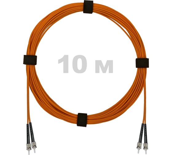 Патч-корд оптический ENGINOVA ST/PC-ST/PC MM (OM2) 2mm duplex LSZH, 10 м ENG-PC2.0-DX-2ST-OM2-10m-LSZH-OR 1