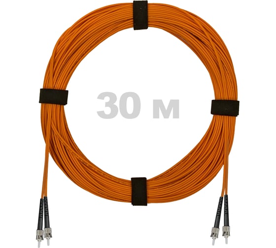 Патч-корд оптический ENGINOVA ST/PC-ST/PC MM (OM2) 2mm duplex LSZH, 30 м ENG-PC2.0-DX-2ST-OM2-30m-LSZH-OR 1