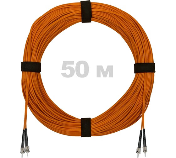 Патч-корд оптический ENGINOVA ST/PC-ST/PC MM (OM2) 2mm duplex LSZH, 50 м ENG-PC2.0-DX-2ST-OM2-50m-LSZH-OR 1