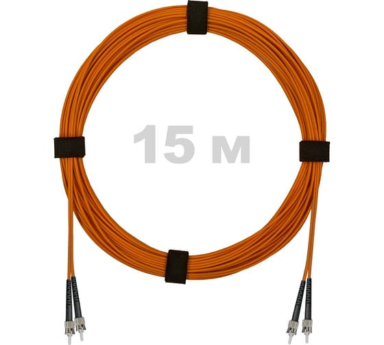 Патч-корд оптический ENGINOVA ST/PC-ST/PC MM (OM2) 2mm duplex LSZH, 15 м ENG-PC2.0-DX-2ST-OM2-15m-LSZH-OR 1