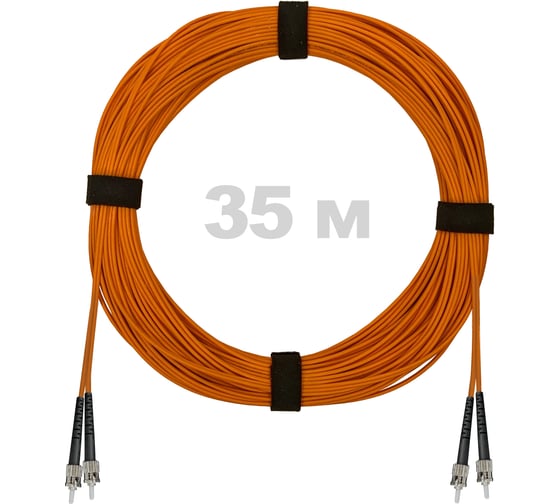 Патч-корд оптический ENGINOVA ST/PC-ST/PC MM (OM2) 2mm duplex LSZH, 35 м ENG-PC2.0-DX-2ST-OM2-35m-LSZH-OR 1