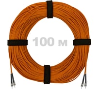 Патч-корд оптический ENGINOVA ST/PC-ST/PC MM (OM2) 3mm duplex LSZH, 100 м ENG-PC-DX-2ST-OM2-100m-LSZH-OR