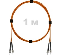 Патч-корд оптический ENGINOVA ST/PC-ST/PC MM (OM2) 3mm duplex LSZH, 1 м ENG-PC-DX-2ST-OM2-1m-LSZH-OR