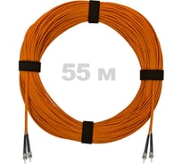Патч-корд оптический ENGINOVA ST/PC-ST/PC MM (OM2) 3mm duplex LSZH, 55 м ENG-PC-DX-2ST-OM2-55m-LSZH-OR