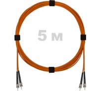 Патч-корд оптический ENGINOVA ST/PC-ST/PC MM (OM2) 3mm duplex LSZH, 5 м ENG-PC-DX-2ST-OM2-5m-LSZH-OR