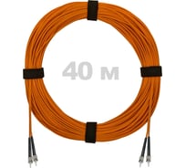Патч-корд оптический ENGINOVA ST/PC-ST/PC MM (OM2) 3mm duplex LSZH, 40 м ENG-PC-DX-2ST-OM2-40m-LSZH-OR