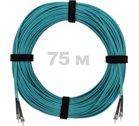 Патч-корд оптический ENGINOVA ST/PC-ST/PC MM (OM3) 2mm duplex LSZH, 75 м ENG-PC2.0-DX-2ST-OM3-75m-LSZH-AQ