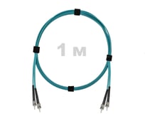 Патч-корд оптический ENGINOVA ST/PC-ST/PC MM (OM3) 2mm duplex LSZH, 1 м ENG-PC2.0-DX-2ST-OM3-1m-LSZH-AQ