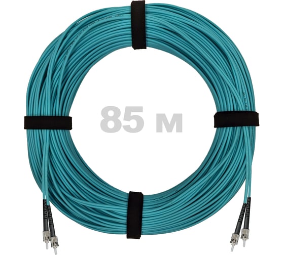 Патч-корд оптический ENGINOVA ST/PC-ST/PC MM (OM3) 2mm duplex LSZH, 85 м ENG-PC2.0-DX-2ST-OM3-85m-LSZH-AQ 1