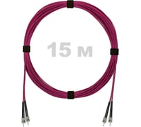 Патч-корд оптический ENGINOVA ST/PC-ST/PC MM (OM4) 2mm duplex LSZH, 15 м ENG-PC2.0-DX-2ST-OM4-15m-LSZH-MG