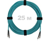 Патч-корд оптический ENGINOVA ST/PC-ST/PC MM (OM3) 3mm duplex LSZH, 25 м ENG-PC-DX-2ST-OM3-25m-LSZH-AQ