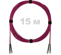 Патч-корд оптический ENGINOVA ST/PC-ST/PC MM (OM4) 3mm duplex LSZH, 15 м ENG-PC-DX-2ST-OM4-15m-LSZH-MG