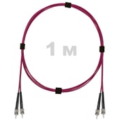 Патч-корд оптический ENGINOVA ST/PC-ST/PC MM (OM4) 3mm duplex LSZH, 1 м ENG-PC-DX-2ST-OM4-1m-LSZH-MG