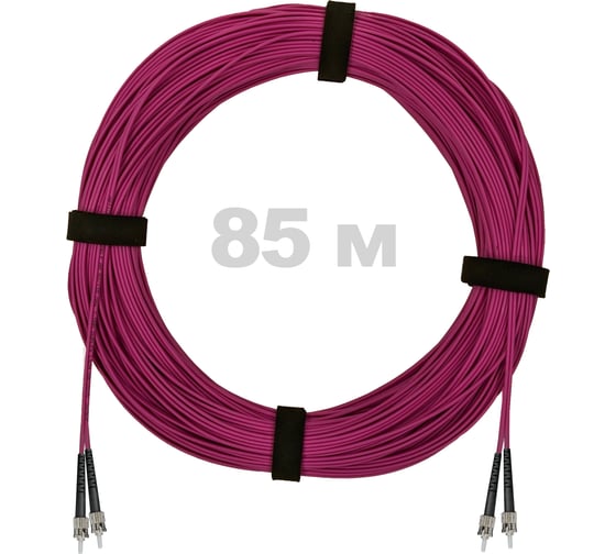 Патч-корд оптический ENGINOVA ST/PC-ST/PC MM (OM4) 3mm duplex LSZH, 85 м ENG-PC-DX-2ST-OM4-85m-LSZH-MG