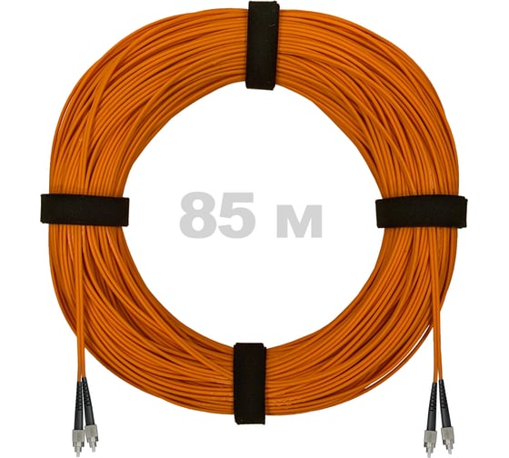 Патч-корд оптический ENGINOVA FC/UPC-FC/UPC MM (OM2) 3mm duplex LSZH, 85 м ENG-PC-DX-2FCU-OM2-85m-LSZH-OR 1
