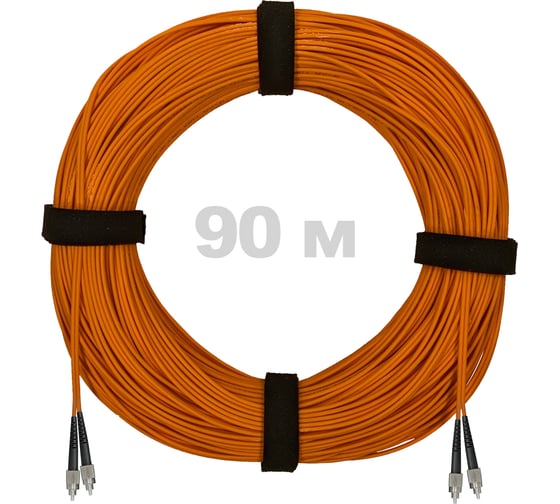 Патч-корд оптический ENGINOVA FC/UPC-FC/UPC MM (OM2) 3mm duplex LSZH, 90 м ENG-PC-DX-2FCU-OM2-90m-LSZH-OR 1
