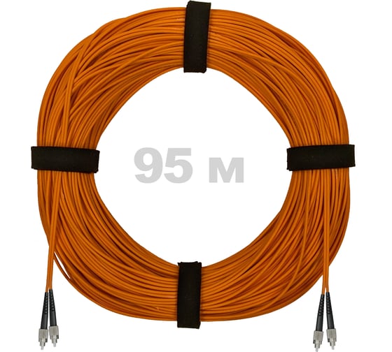 Патч-корд оптический ENGINOVA FC/UPC-FC/UPC MM (OM2) 3mm duplex LSZH, 95 м ENG-PC-DX-2FCU-OM2-95m-LSZH-OR 1