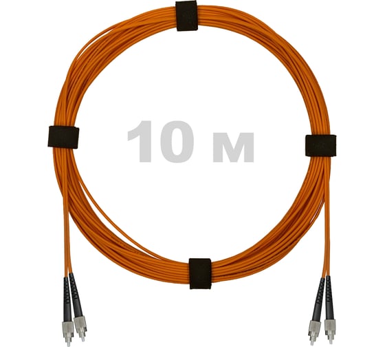 Патч-корд оптический ENGINOVA FC/UPC-FC/UPC MM (OM2) 3mm duplex LSZH, 10 м ENG-PC-DX-2FCU-OM2-10m-LSZH-OR 1