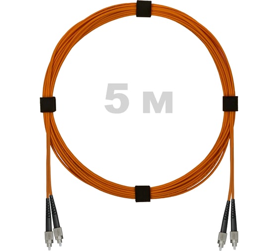 Патч-корд оптический ENGINOVA FC/UPC-FC/UPC MM (OM2) 3mm duplex LSZH, 5 м ENG-PC-DX-2FCU-OM2-5m-LSZH-OR 1