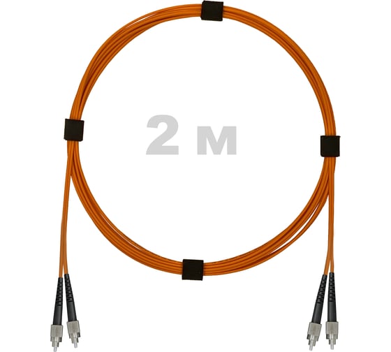 Патч-корд оптический ENGINOVA FC/UPC-FC/UPC MM (OM2) 3mm duplex LSZH, 2 м ENG-PC-DX-2FCU-OM2-2m-LSZH-OR 1