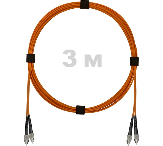 Патч-корд оптический ENGINOVA FC/UPC-FC/UPC MM (OM2) 3mm duplex LSZH, 3 м ENG-PC-DX-2FCU-OM2-3m-LSZH-OR 1