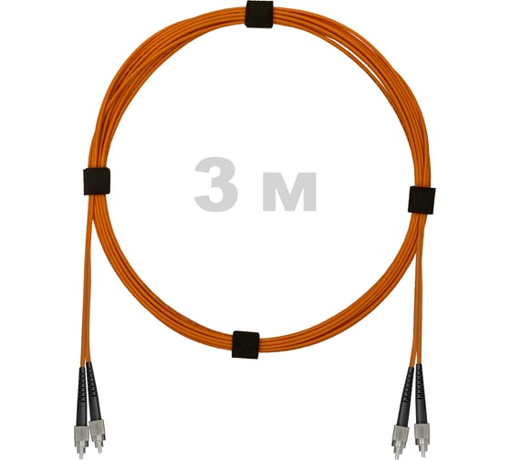 Патч-корд оптический ENGINOVA FC/UPC-FC/UPC MM (OM2) 2mm duplex LSZH, 3 м ENG-PC2.0-DX-2FCU-OM2-3m-LSZH-OR 1