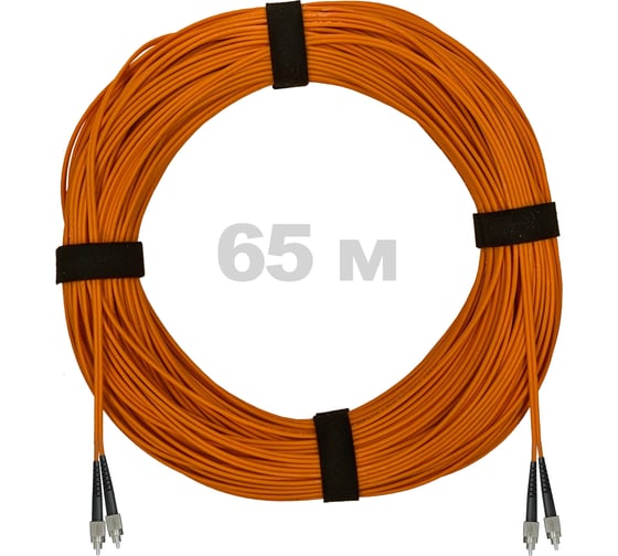 Патч-корд оптический ENGINOVA FC/UPC-FC/UPC MM (OM2) 2mm duplex LSZH, 65 м ENG-PC2.0-DX-2FCU-OM2-65m-LSZH-OR 1