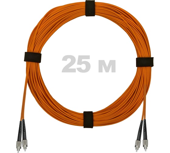 Патч-корд оптический ENGINOVA FC/UPC-FC/UPC MM (OM2) 2mm duplex LSZH, 25 м ENG-PC2.0-DX-2FCU-OM2-25m-LSZH-OR 1