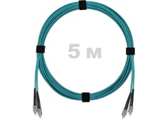 Патч-корд оптический ENGINOVA FC/UPC-FC/UPC MM (OM3) 3mm duplex LSZH, 5 м ENG-PC-DX-2FCU-OM3-5m-LSZH-AQ