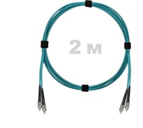 Патч-корд оптический ENGINOVA FC/UPC-FC/UPC MM (OM3) 3mm duplex LSZH, 2 м ENG-PC-DX-2FCU-OM3-2m-LSZH-AQ
