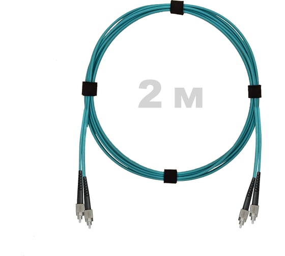 Патч-корд оптический ENGINOVA FC/UPC-FC/UPC MM (OM3) 3mm duplex LSZH, 2 м ENG-PC-DX-2FCU-OM3-2m-LSZH-AQ 1