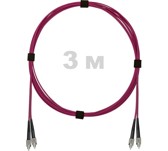 Патч-корд оптический ENGINOVA FC/UPC-FC/UPC MM (OM4) 2mm duplex LSZH, 3 м ENG-PC2.0-DX-2FCU-OM4-3m-LSZH-MG 1